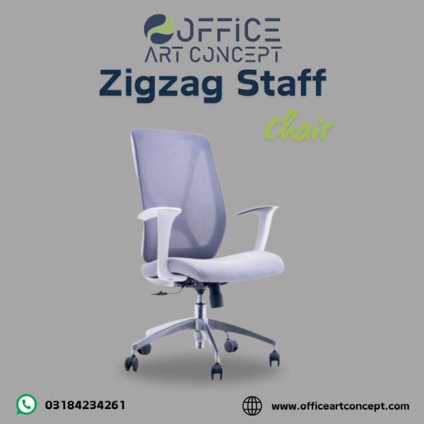 Zigzag White Executive Chair